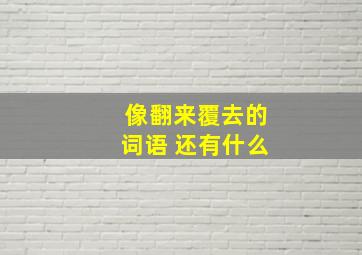 像翻来覆去的词语 还有什么